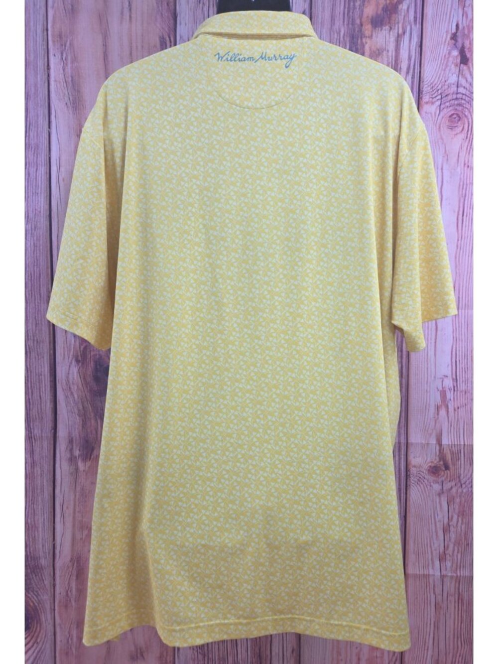 William Murray Yellow Geometric Pattern Golf Polo Size XL - Picture 3 of 8
